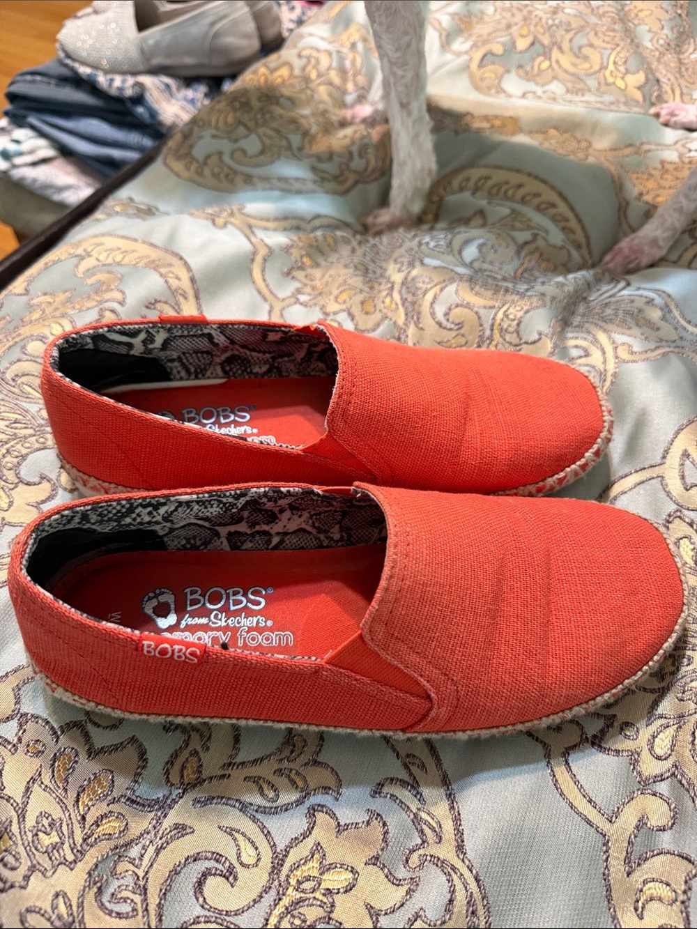 Skechers BOBS Coral Canvas Slip-On Espadrille Flats